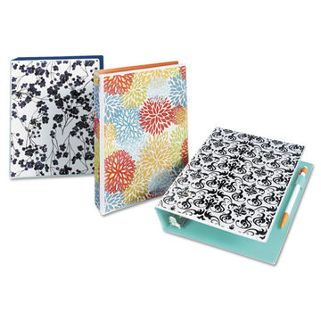 Avery® Durable Mini Size Non-view Fashion Binder With Round Rings, 3 Rings, 1" Capacity, 8.5 X 5.5, Bright Floral-orange freeshipping - TVN Wholesale